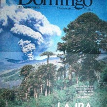 Revista del Domingo de El Mercurio con la erupción del Lonquimay en portada